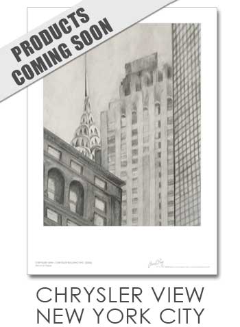 Chrysler View NYC Print