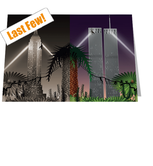 King Kong 1933 And 1976 Notecard £3.99