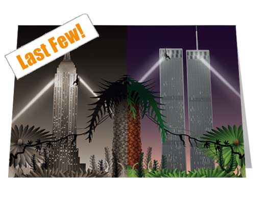 King Kong 1933 And 1976 Notecard £3.99