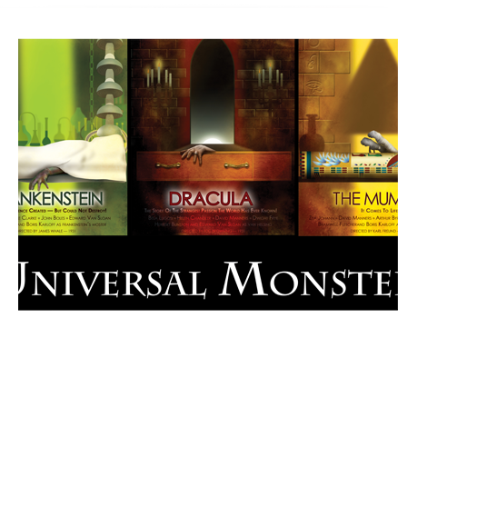 Universal Monsters Triptych Card - Price £2.99