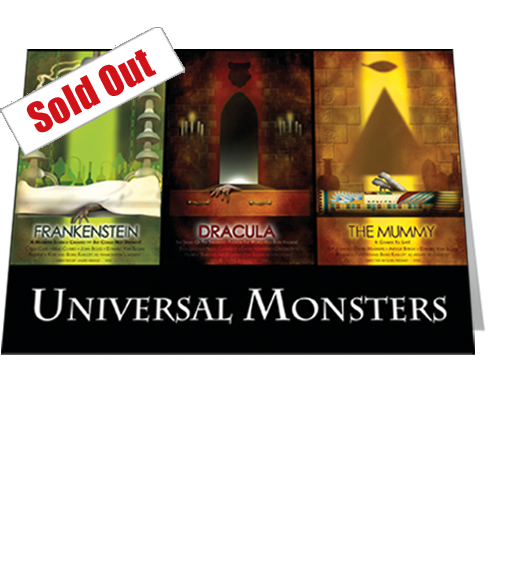 Universal Monsters Triptych Notecard £3.99