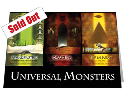 Universal Monsters Triptych Notecard £3.99