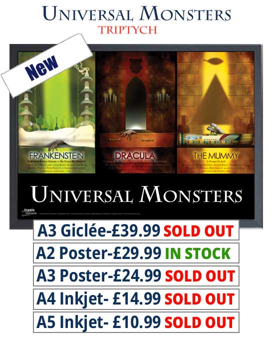 Universal Monsters Triptych Prints & Posters