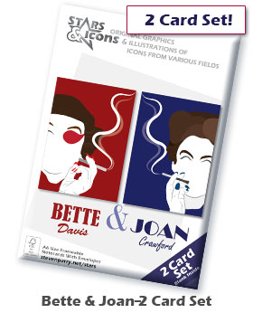 Bette And Joan 2 card Set