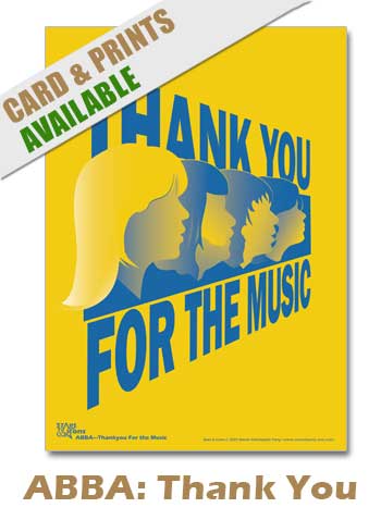 ABBA Thankyou For The Music Print