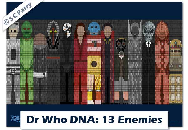 Dr Who DNA 13 Enemies Print