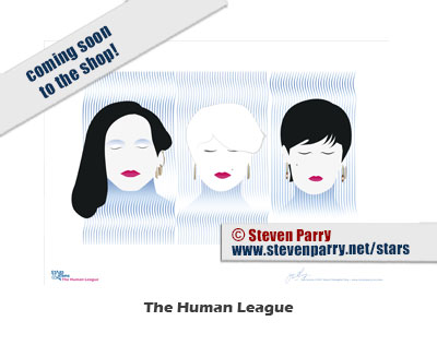 Stars & Icons series portrait The Human League-copyright 2017 Steven Christopher Parry not for commercial use www.stevenparry.net/iands.html www.behance.net/stevenparry