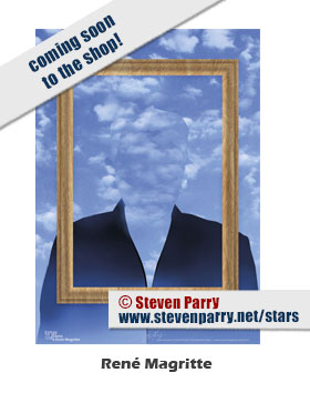 Stars & Icons series Rene Magritte-copyright 2018 Steven Christopher Parry not for commercial use www.stevenparry.net/iands.html