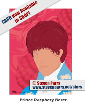 Stars & Icons series portrait Prince (Raspberry Beret)-copyright 2017 Steven Christopher Parry not for commercial use www.stevenparry.net/iands.html
