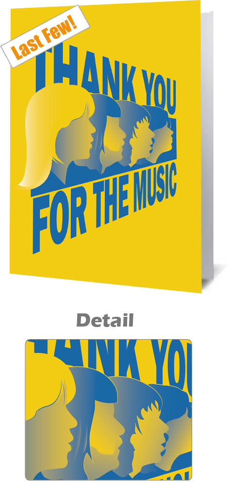 ABBA Thank You For The Music Notecard £3.99