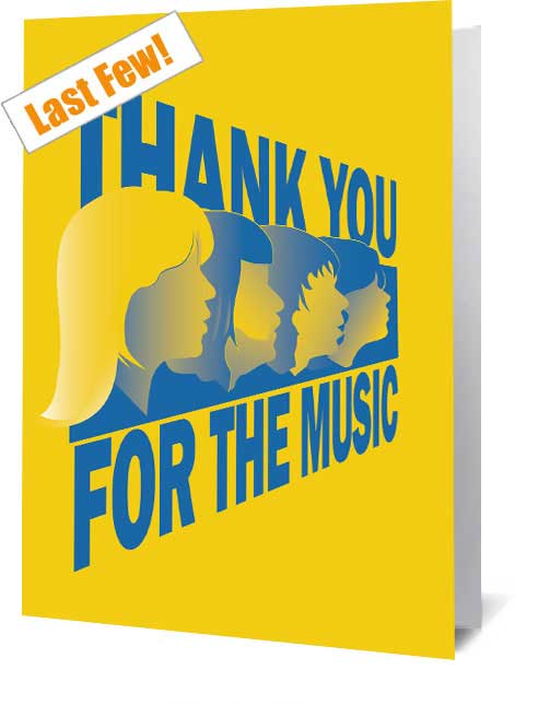 ABBA Thank You For The Music Notecard £3.99