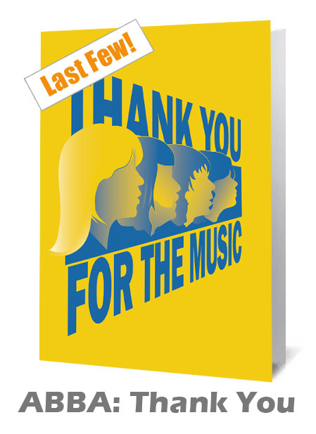 ABBA Thankyou For The Music Notecard £3.99