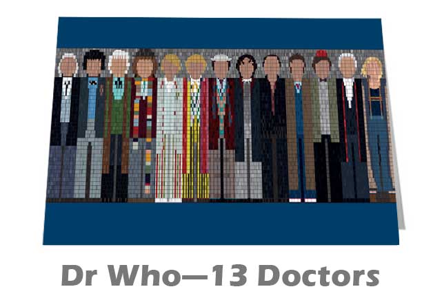 Dr Who DNA 13 Doctors Notecard £3.99