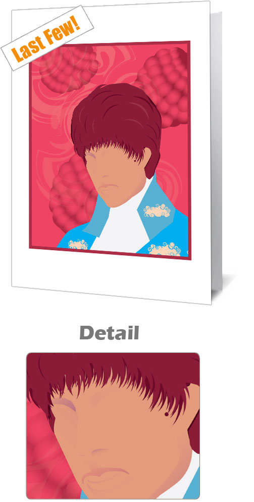 Prince - Raspberry Beret Notecard £3.99