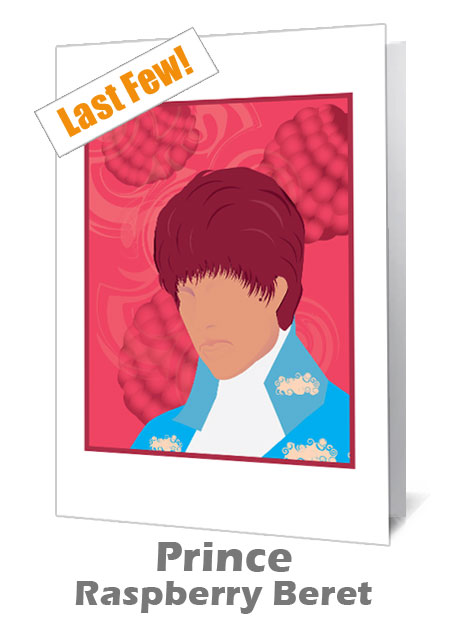 Prince Raspberry Beret Notecard £3.99