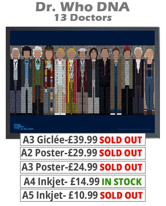 Dr Who DNA 13 Drs Prints & Posters