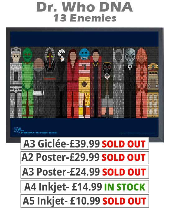 Dr Who DNA 13 Enemies Prints & Posters