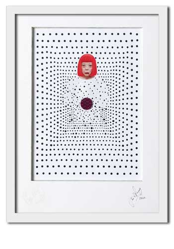 Yayoi Kusama - Infinity Black On White Framed Print