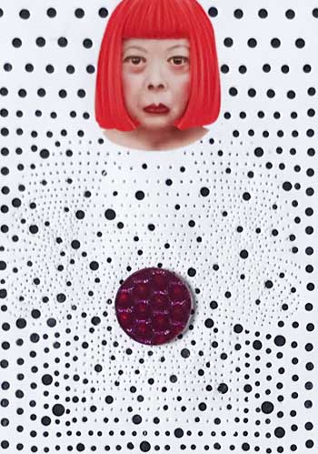 Yayoi Kusama - Infinity Black On White Framed Print