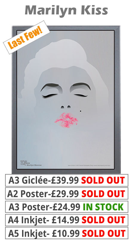 Marilyn Monroe Kiss Print