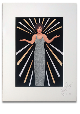 Shirley Bassey Diamond Mounted Print