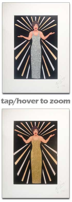 Shirley Bassey Diamond And Gold Print Pair