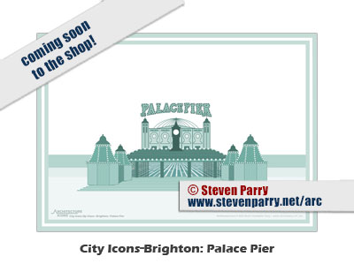 Brighton Icons Palace Pier-copyright 2022 Steven Christopher Parry not for commercial use www.stevenparry.net/arc www.behance.net/stevenparry