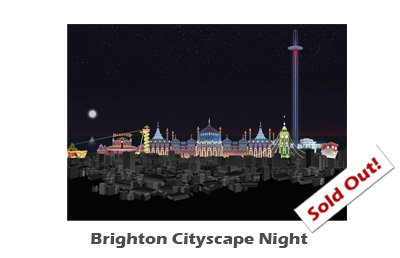 Brighton Night Notecard