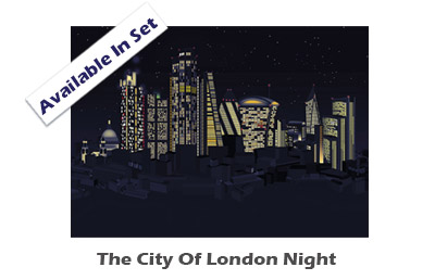 City Of London Night Notecard