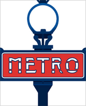 City Icons Up Close Paris Metro Sign Notecard-copyright 2017 Steven Christopher Parry not for commercial use www.stevenparry.net/arc