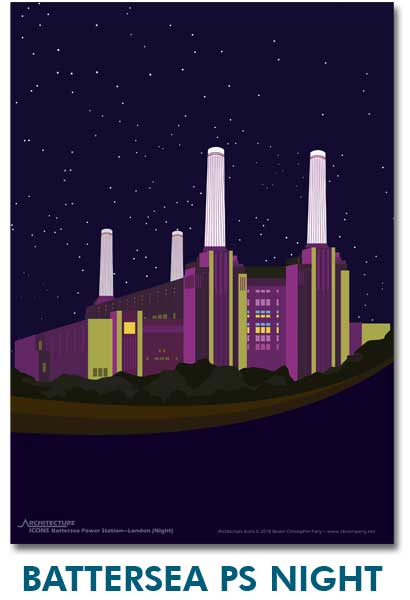 Batterse Power Station Night Print