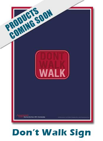 New York Don't Walk Sign Products Print