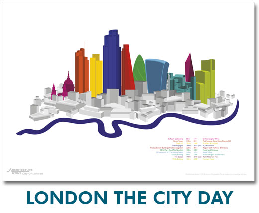 London The City Day Print