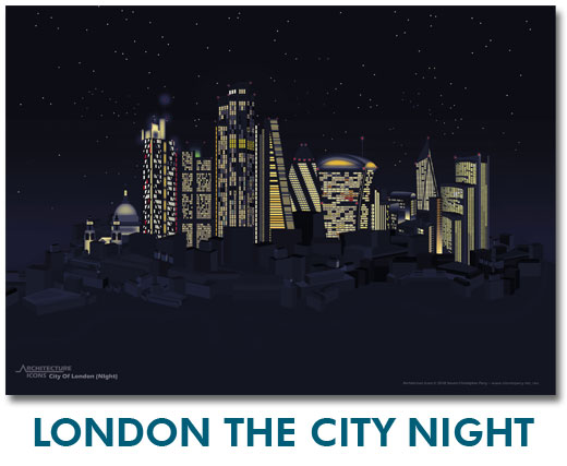 London The City Night Print