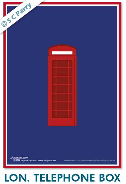 London Telephone Box Day Print
