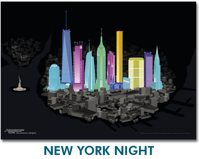 New York Night Print