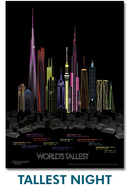 Worlds Tallest Night Print