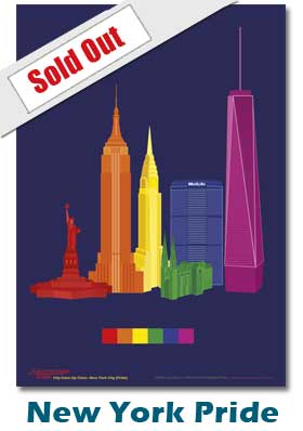 City Icons Up Close New York Pride Print