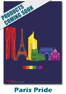 City Icons Up Close Paris Pride Print