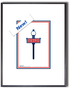 Paris Metro Sign Print