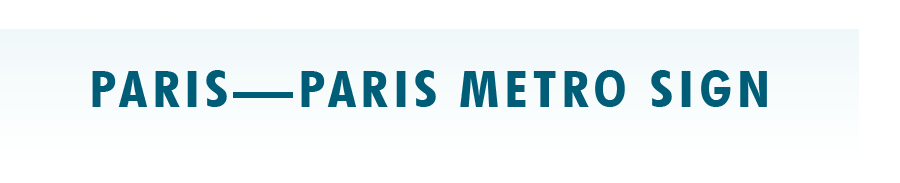 City Icons - Paris Metro Sign