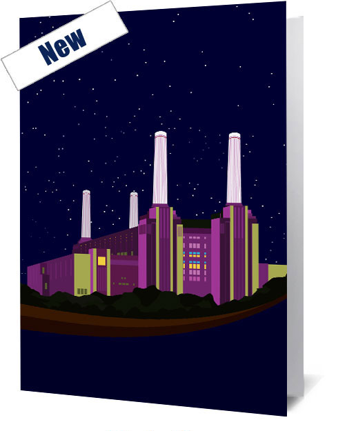 Battersea Power Station Night Notecard £3.99