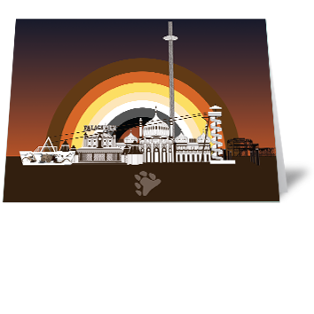 Brighton Bear Cityscape Card
