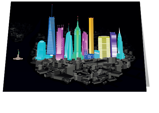 New York City Night Notecard £3.99