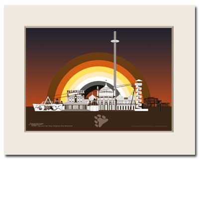 Brighton Bear Weekend Cityscape Print