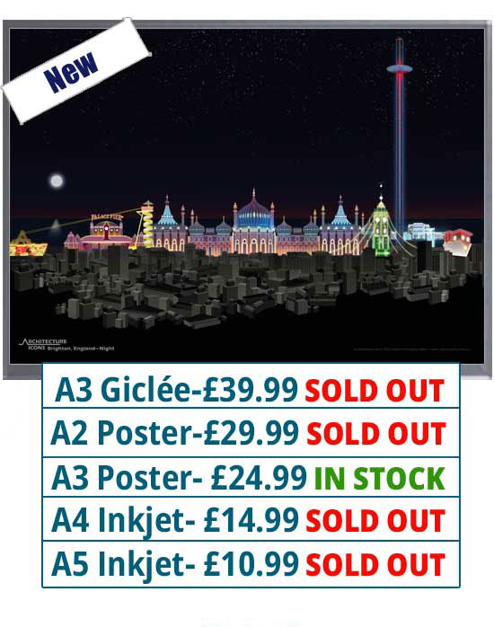 Brighton Night Print - Price From 10.99