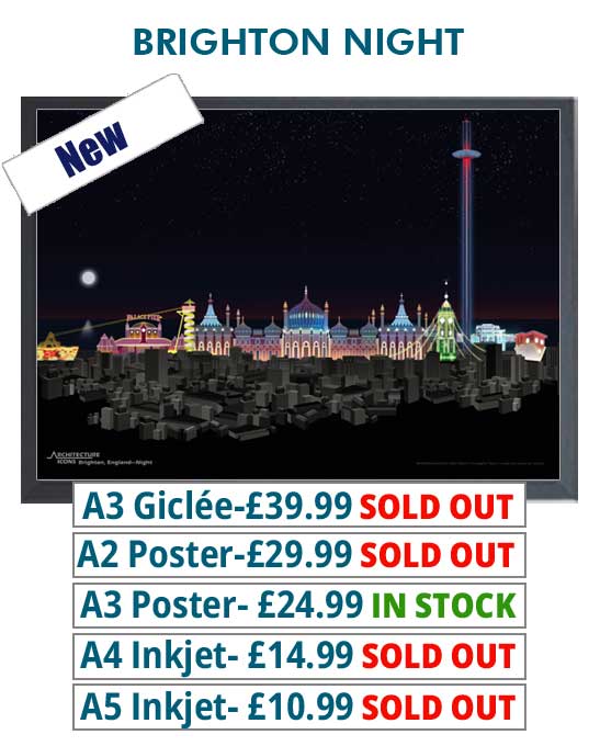 Brighton Night Prints & Posters