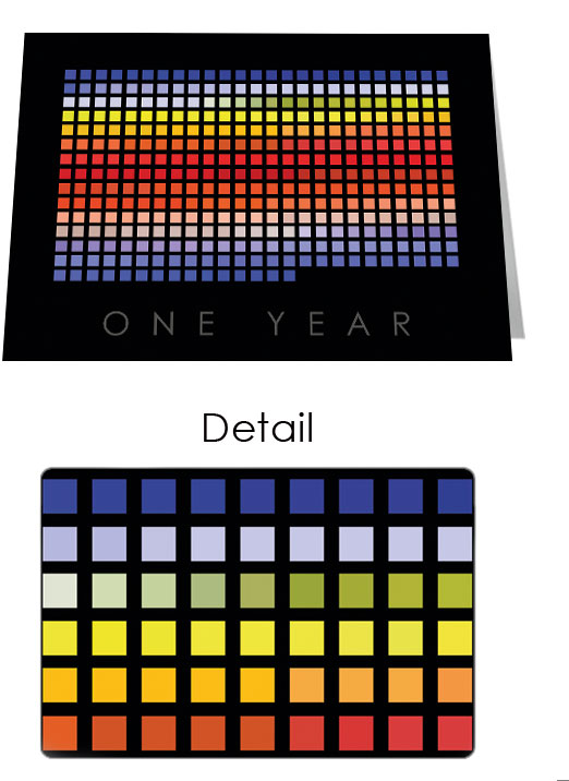 One Year In Colour Notecard £3.99