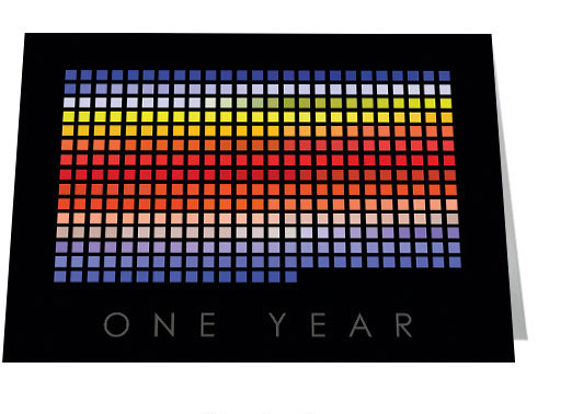 One Year In Colour Notecard £3.99