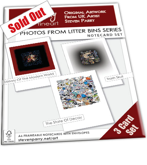 Photos From Litter Bins 3 Card Set £9.99 Includes History Of The Modern World, The State Of Decay, Trash Skull Cards